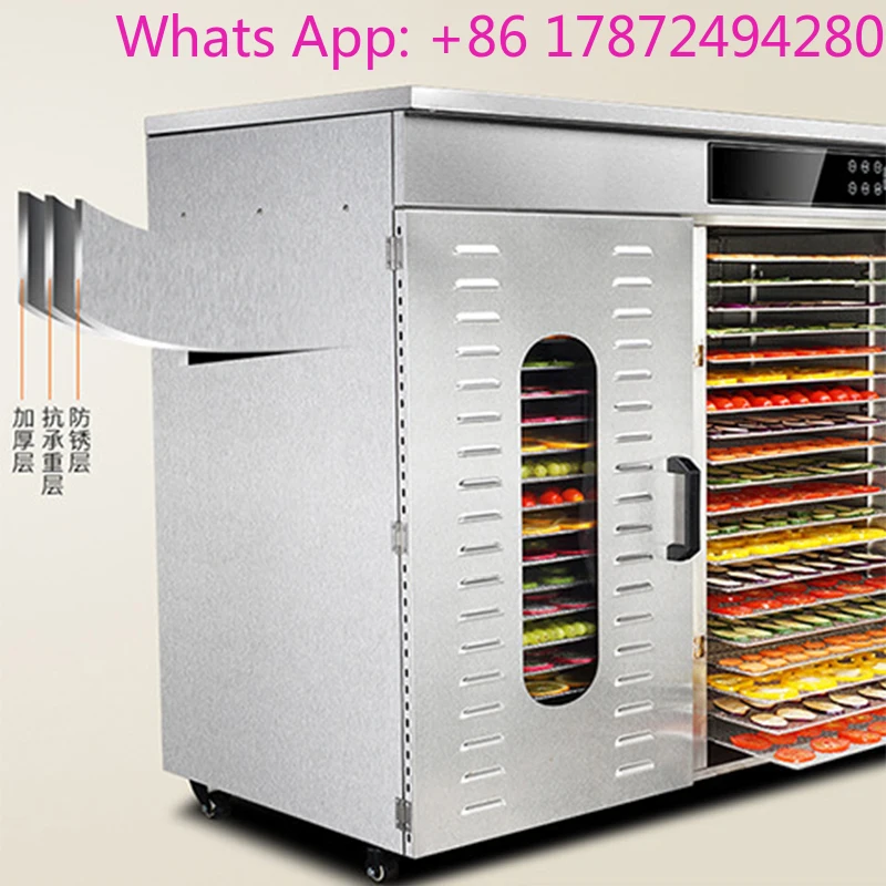

60 Layer Food Dehydrator Snacks Dehydration Dryer Fruit Vegetable Herb Meat Drying Machine 4500W
