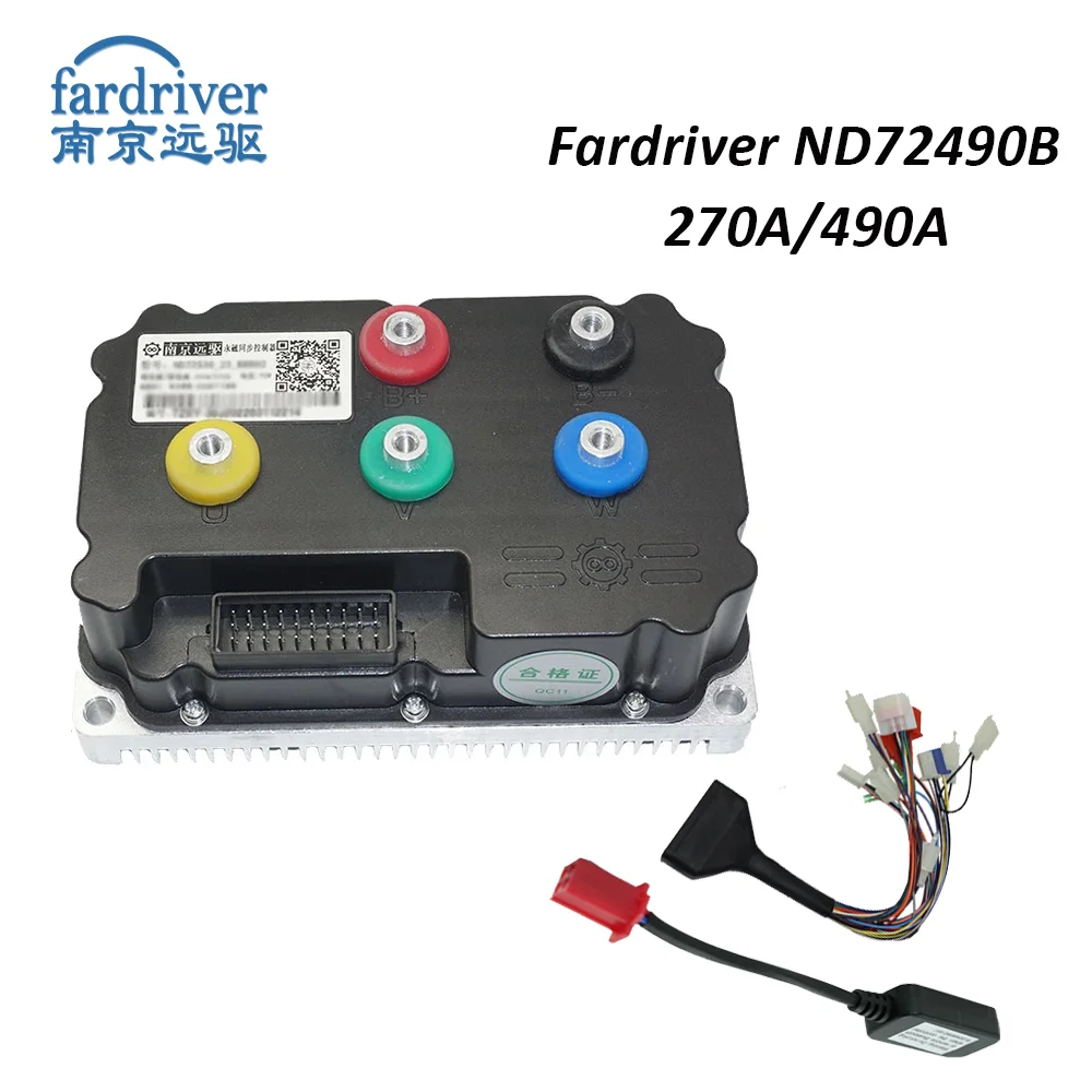 Nanjing Fardriver Controller ND72490B 72V 490A DC Sine Wave Electric Scooter Bluetooth Debugging Programming Motor Controller
