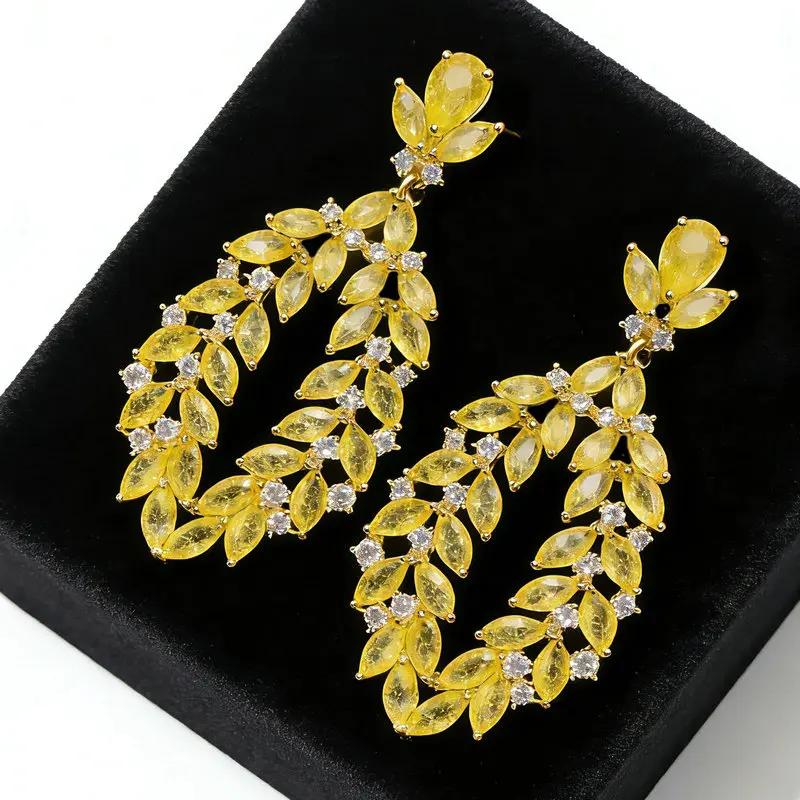 

Модные женские серьги Bilincolor с желтыми листьями для свадьбы