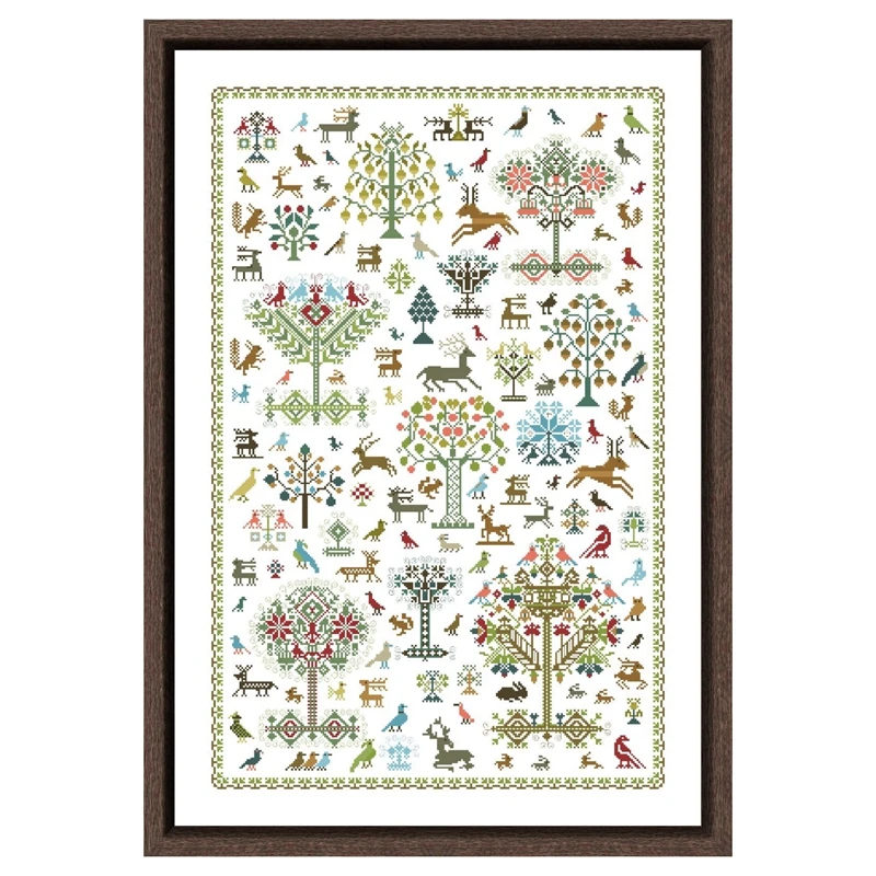 

Наборы для вышивания крестиком «Деревья и птицы», 18ct, 14ct, 11ct, непринтованная ткань, хлопковые нитки, набор для вышивания своими руками, украшение для дома и стен