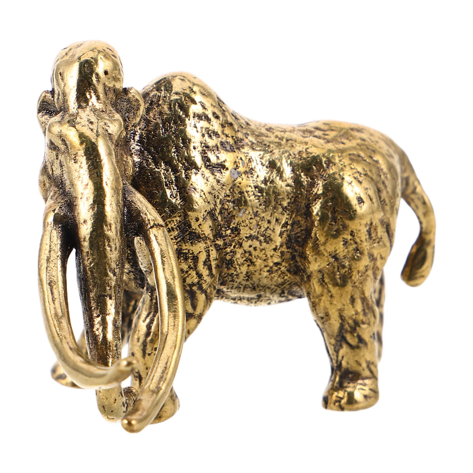 

Vintage Small Brass Elephant Statue Miniature Animal Sculpture Tea Room Desktop Ornament Sculpture