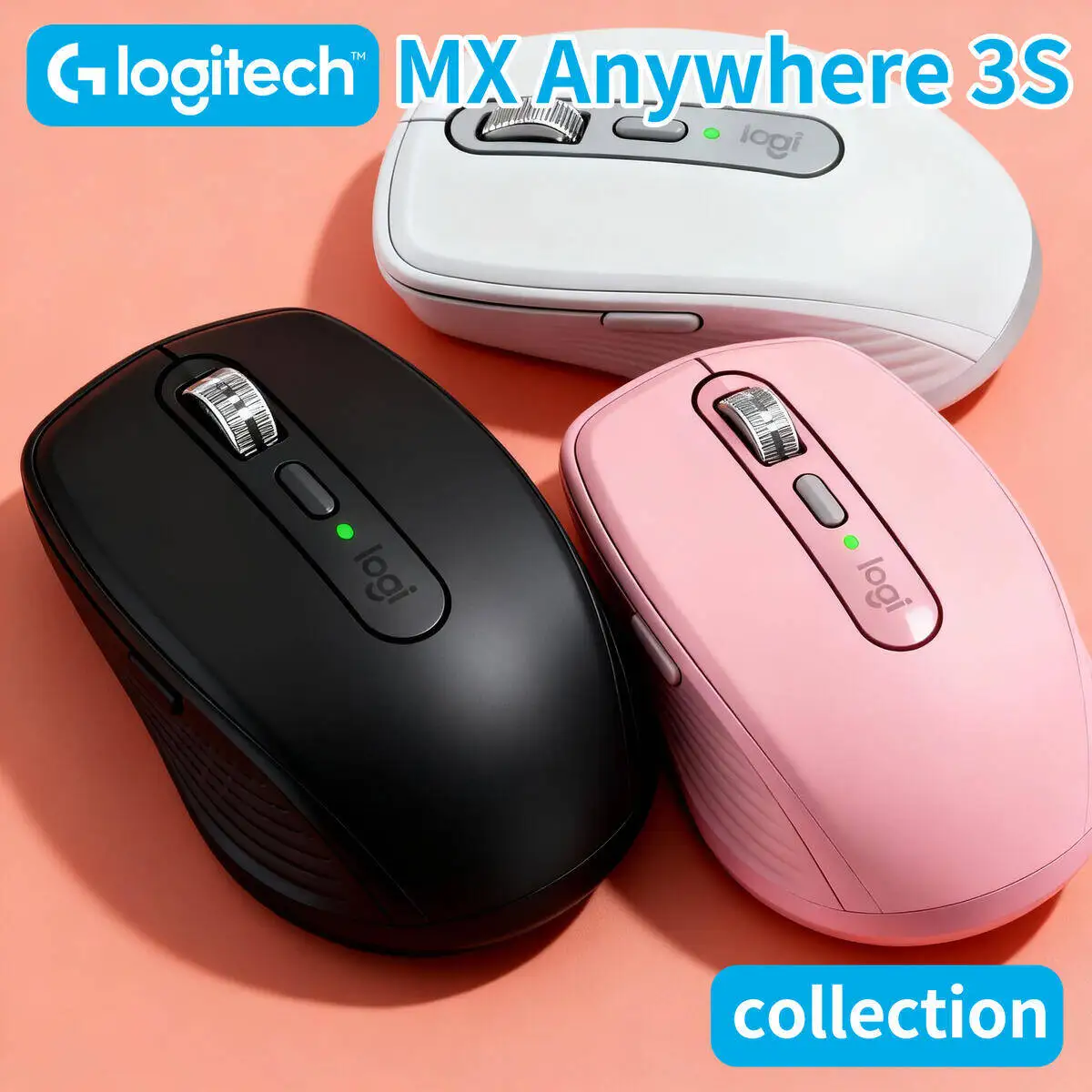 

Logitech MX Anywhere 3S Bluetooth Mouse – 10m Wireless Range, 70-Day Battery, Track Any Surface