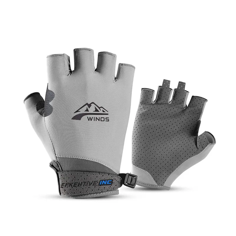 Guantes de moto profesionales para hombre y mujer, manoplas antideslizantes transpirables de medio dedo para gimnasio, pesca, ciclismo, Verano