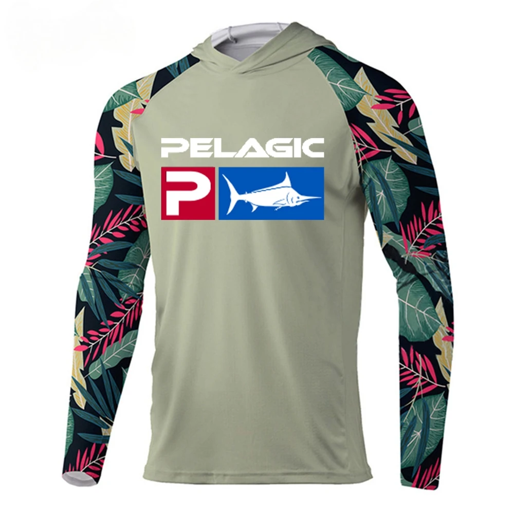 Moletom de pesca pelágica masculino, camisa de manga longa respirável, proteção solar, tops de camuflagem, roupas de verão, novo