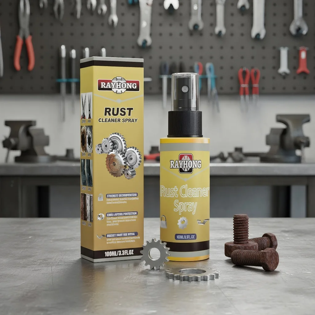 

100ml Motorcycle & Car Rust Remover Spray - Fast Acting Formula for Wheel Cleaning, Window Protection & Tool Maintenance