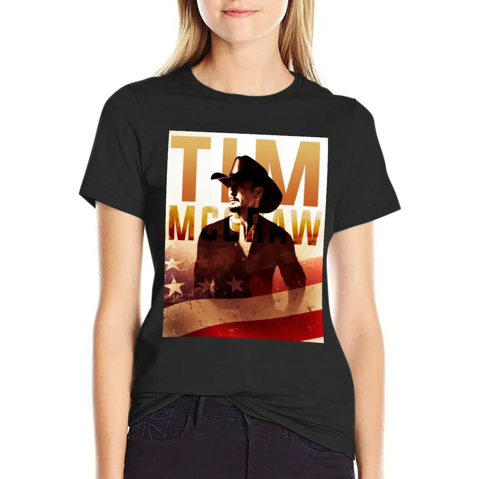 

McGraw Tim T-Shirt vintage clothes plain tops womans clothing