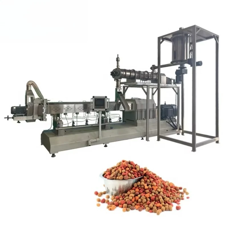 Full Automatic Pet Food Production Line Cat Kibble Dry Dog Food Pellet Processing Extruder Making Machine view 2