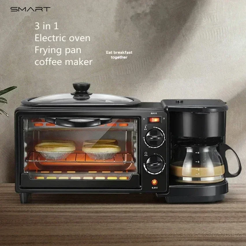 3 in 1 Breakfast Machine - Toaster, Coffee Machine & Oven. Kitchen Oven. Kitchen Appliances. Versatile & Convenient.