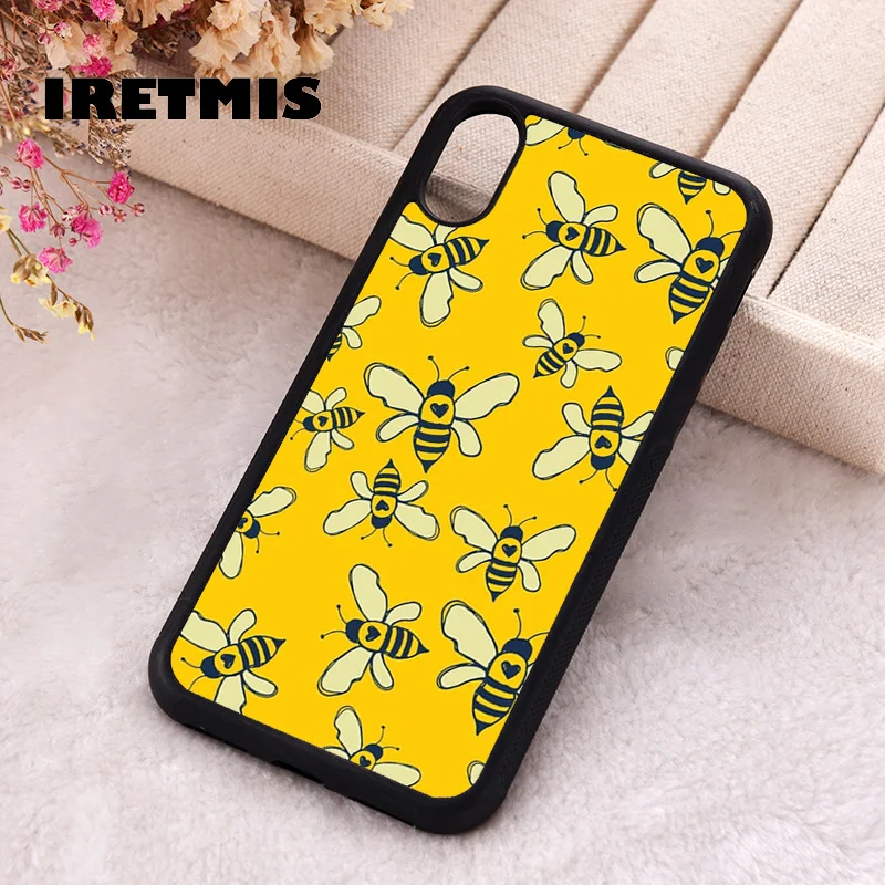 Iretmis Phone Cover Case For iPhone X XS Max XR 11 12 13 PRO MINI 14 15 16 Plus Rubber Silicone TPU Honey Makers