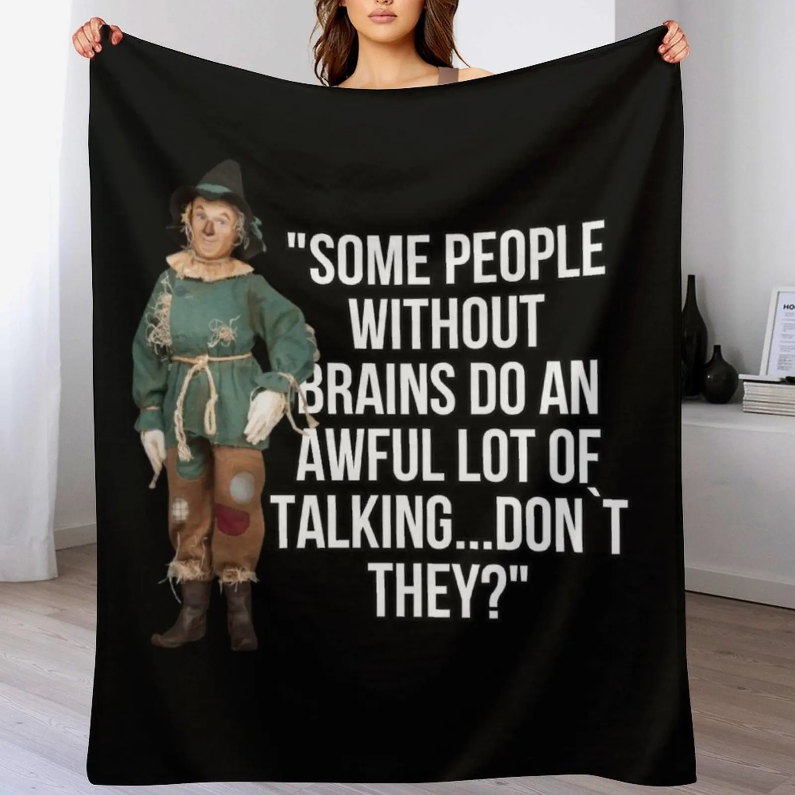 Wizard Of Oz Quote Scarecrow Throw Blanket Soft Big Decorative Throw Baby blankets ands Blankets