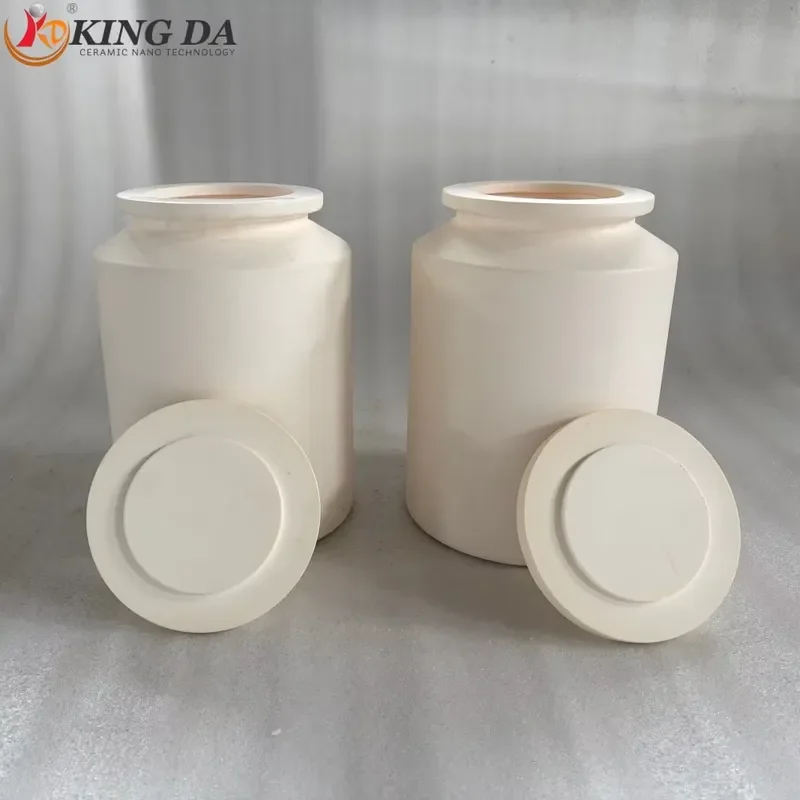 i Wear Resistant Alumina Grinding Jar 99% Alumina Roller Mill Jar Ceramic Milling Jar Roller Ball Mill Container