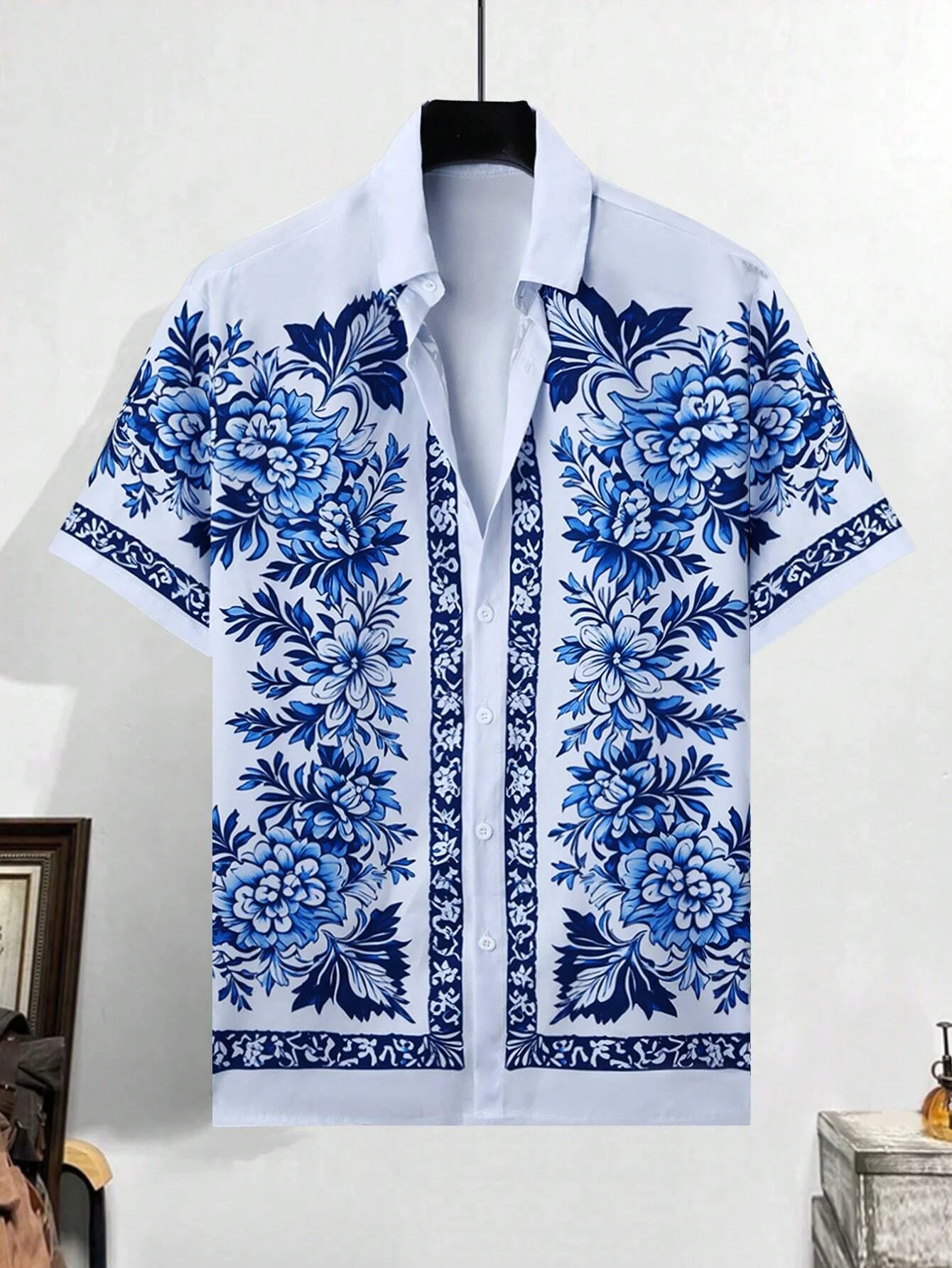 

Men's Shirt Soft Comfortable Short Sleeve Shirt Summer Hawaiian Shirt Floral Fashion Design Men's Clothing Extra Large Size