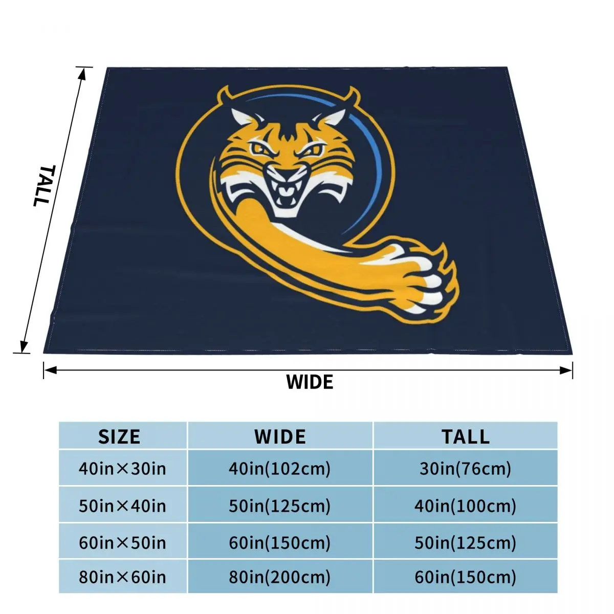 the Bobcats Quinnipiac-icon Throw Blanket Blankets For Bed Weighted Blanket