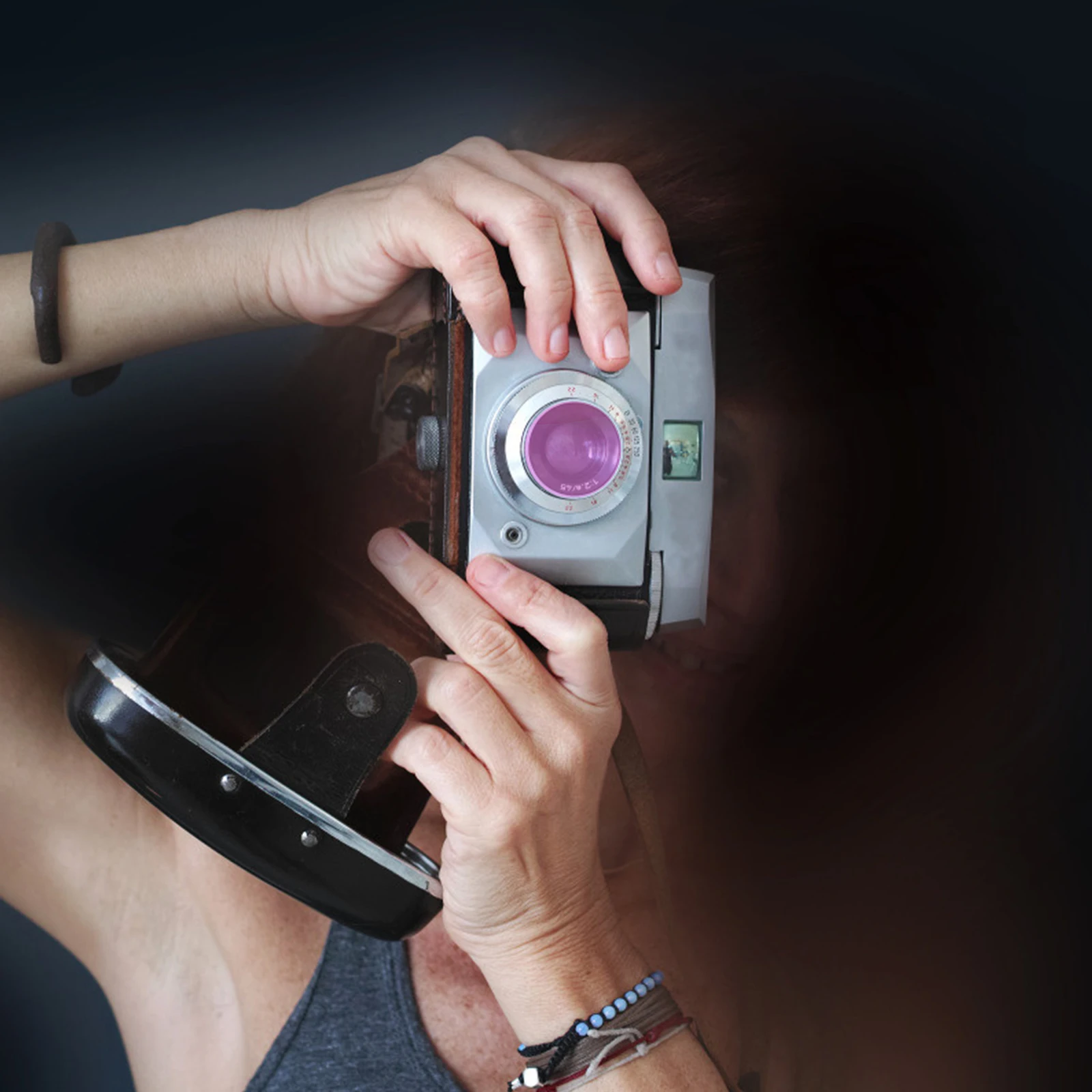 

10pcs Sunset Ambient Light Film 66MM Red Color Filter for Camera High Transmittance Delicate Craft Portable Storage