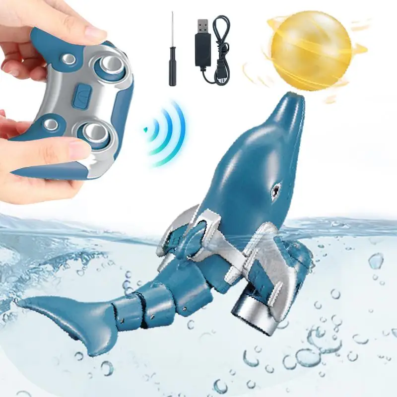 2.4GHz Remote Control Dolphin Multi-Directional Control High Simulation Dolphin Ball Rotation Design for Swimming Pool