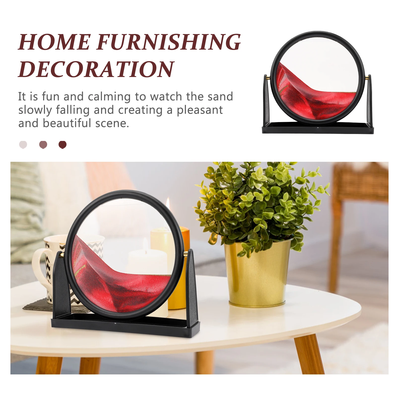 

Landscape Quicksand Painting Ornaments Decor Sandscape Moving Picture Tabletop Accessory Home Office