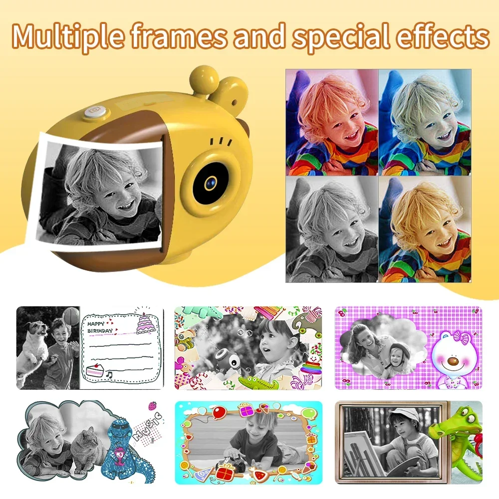 Children\'s Snap Instant Printing Camera Kids Portable Digital Creative Print Cameras for Boys Girls Child Birthday Gift