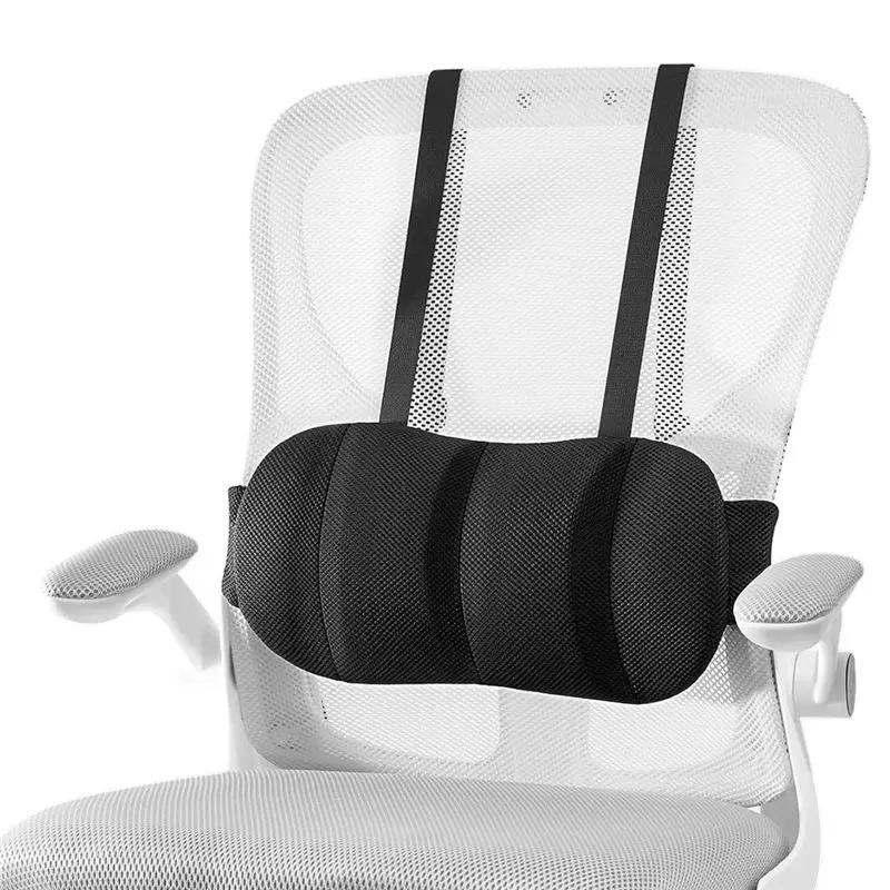 24-Hour Delivery Lumbar Support Pillow For Office Chair And Car, Adjustable Strap Back Support For Office Chair Cushion