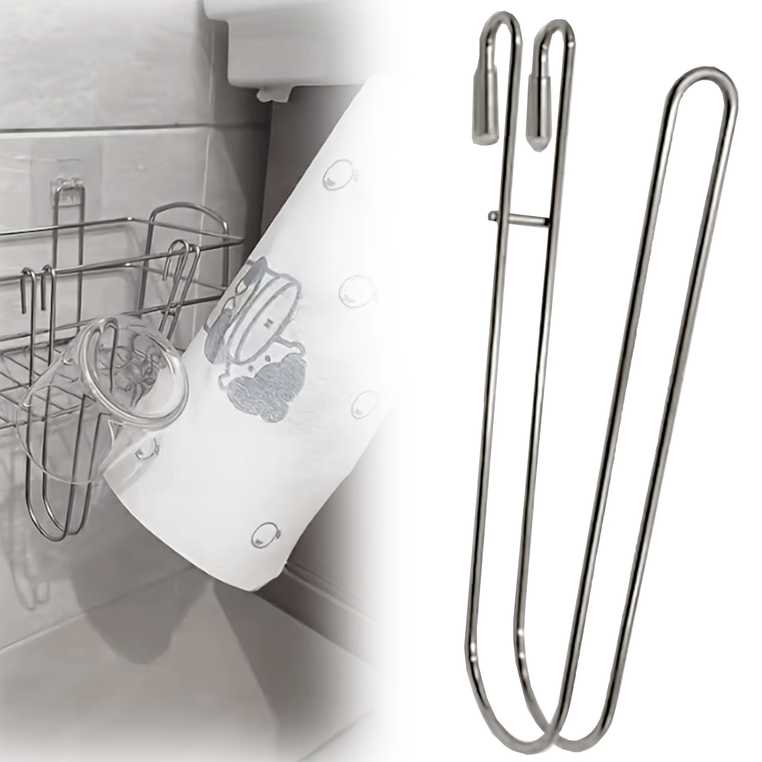 Commercial Kitchen Kettle - 1pc Stainless Steel Cup Holder Hook,