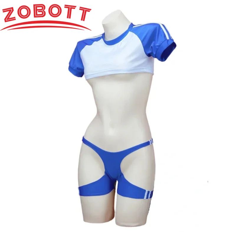 Japanese Student Gym Outfit Anime Short Gymnastics Uniform Cosplay Costume Women Shorts Set Role Play Underwear Hollow Lingerie