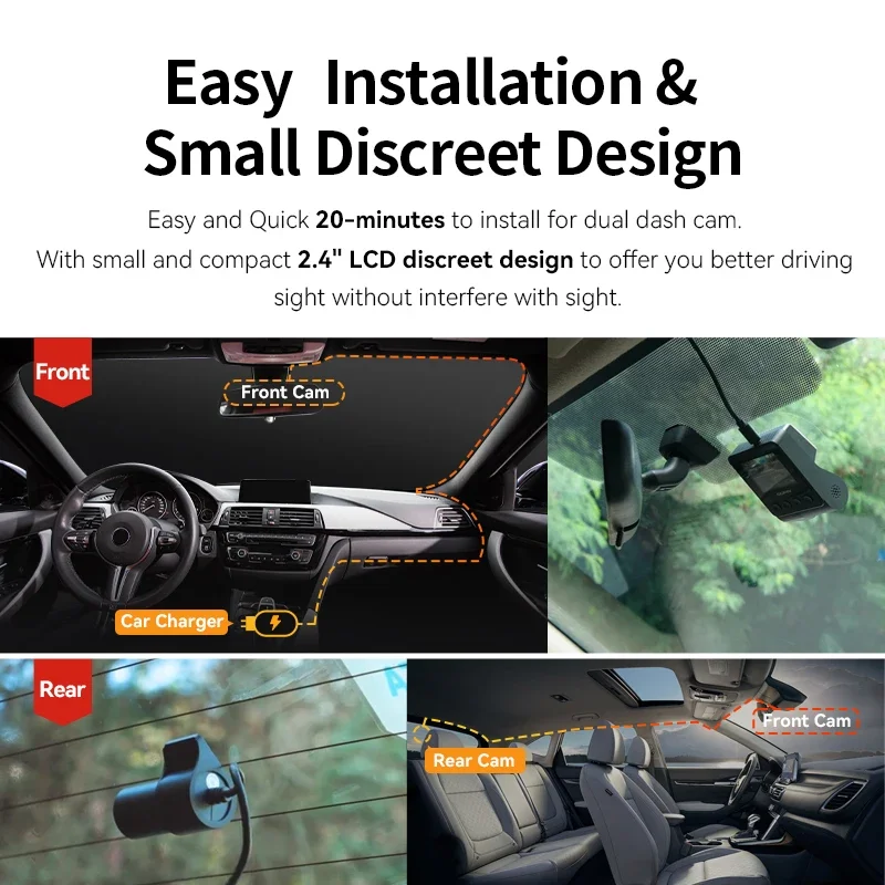 DDPAI 4K Dash Cam Z50 Ingebouwde WiFi GPS ADAS Dual Dash Camera Auto DVR 4K Front Cam Ondersteuning Achter Cam 24H Parkeermonitor
