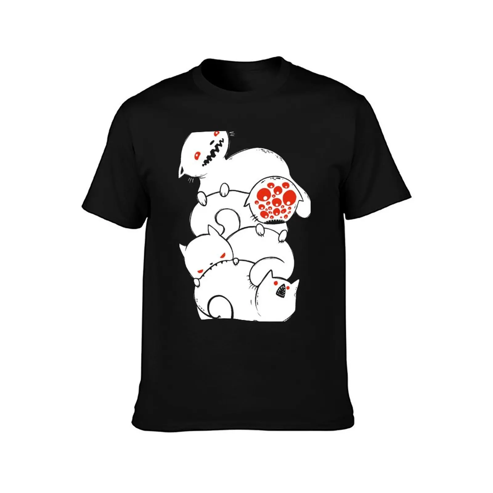 Strange Pile Of Monster Cats Drawing T-Shirt for a boy quick-drying cute tops luxury clothes men