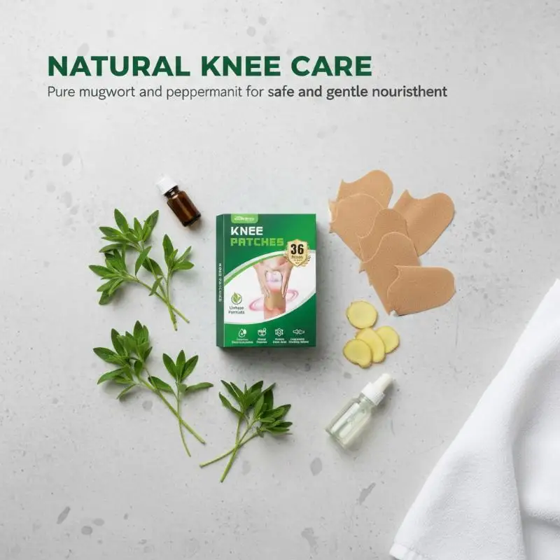 Herbal Knee Care Patch Relieves Joint Pain Improves Mobility Natural Knee Patch for Sports and Everyday Activities