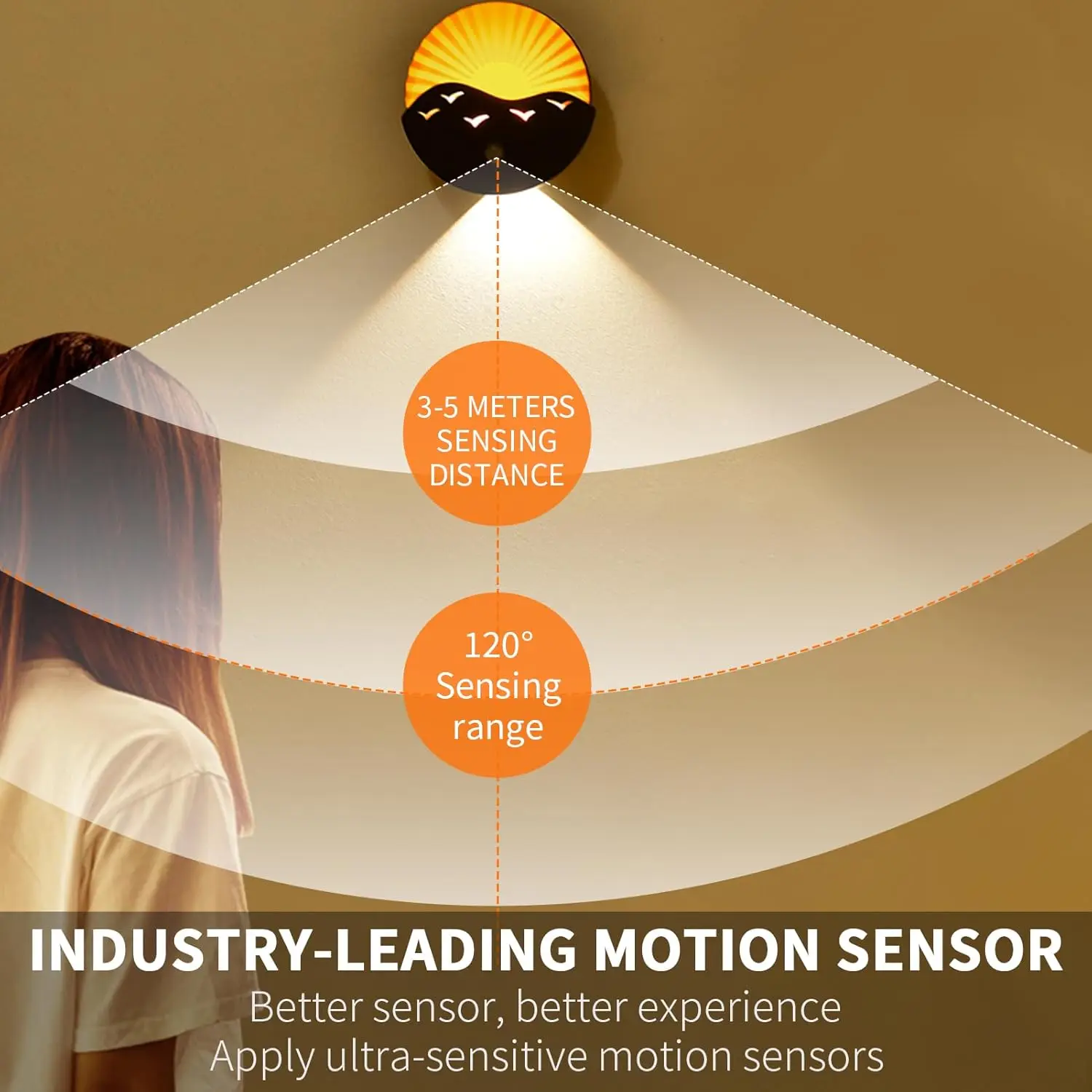 XIAOMI مصباح الليل مع محس حركة 2000mAh قابلة للشحن LED حتى أسفل الجدار ضوء أضواء لاسلكية مغناطيسية لغرفة النوم السرير