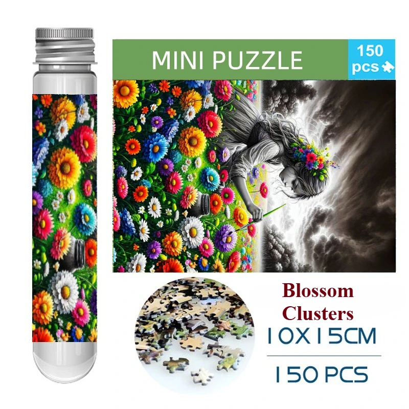 

150PCS Mini Test Tube Blossom Clusters Difficult Jigsaw Puzzle Decompression Toys Game Family