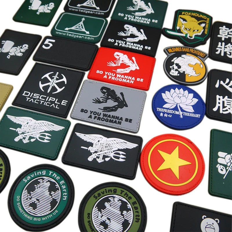 PVC Armband Seal Clothing Sewing Fabric Patches Badge 3D Uniform Tactical Backpack Personality Morale Chapter Bandage