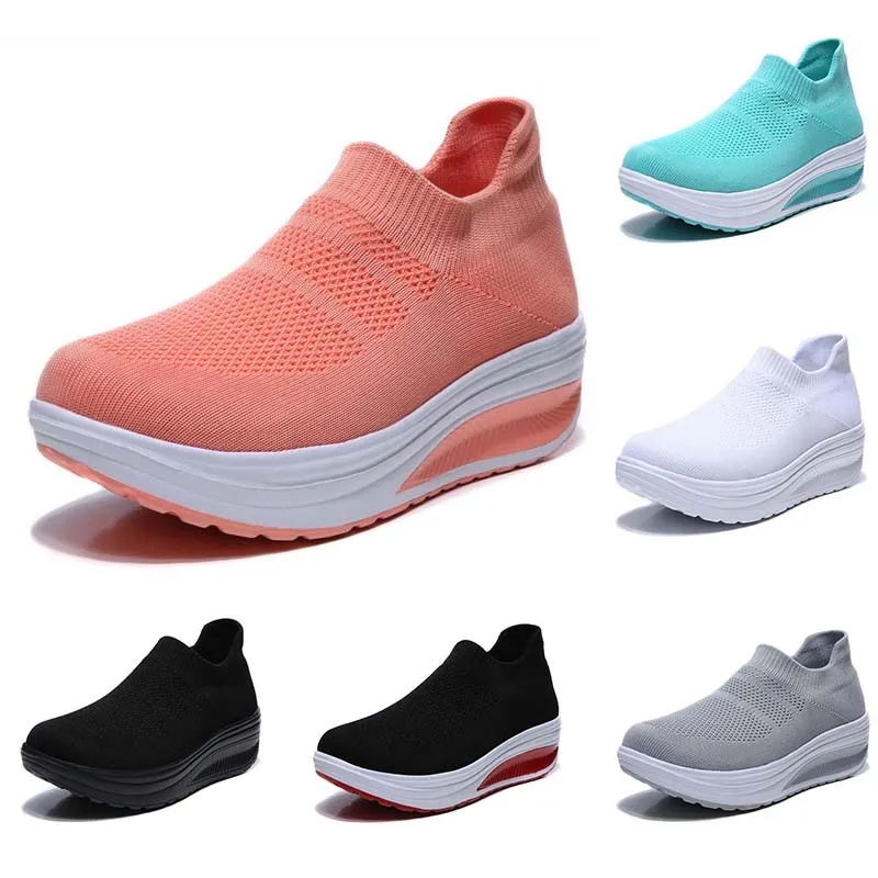 Zapatillas de deporte a la moda para mujer, zapatos vulcanizados para mujer, zapatillas de deporte con parte inferior gruesa, zapatos sin cordones para mujer de talla grande