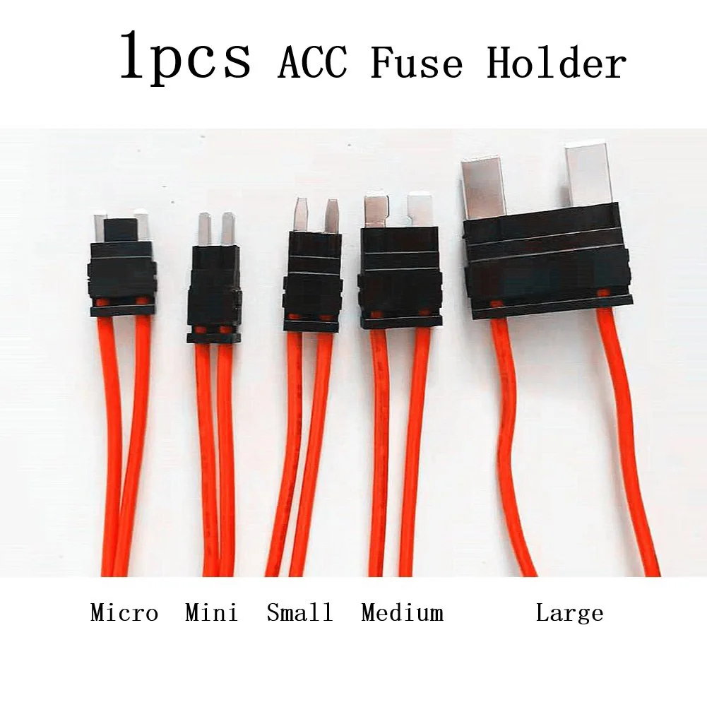 1pc Car ACC Fuse Box For Connect Power Outlet Extension Cord 230MM Insert Low Voltage Fuse Holder Electrical Tools Parts