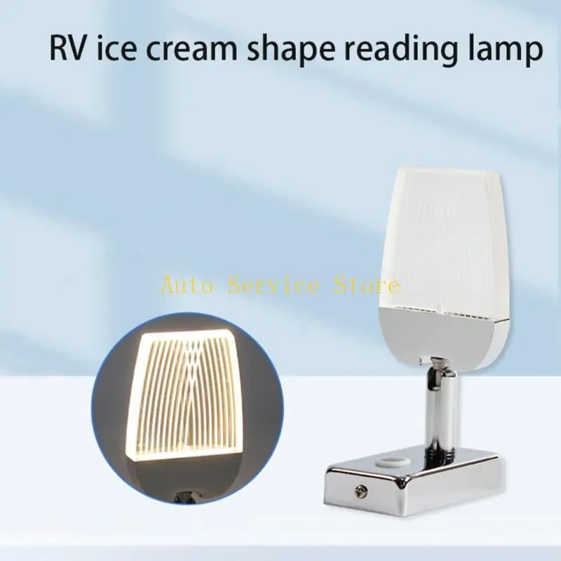 462A Warm White-Light 12V-24V Interior Reading Lamp for Caravan- Trailer Touch Control Rotation Reading LED Lights