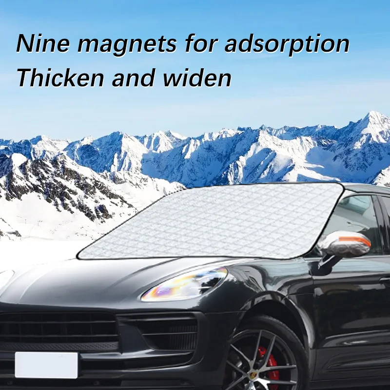 

Magnetic Car Windshield Snow Cover Winter Ice-Frost Guard Sun Shade Protector For Porsche Macan 2014-2024 Exterior Accessories