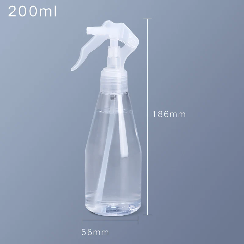 200ml Empty Plastic Spray Bottle Water Makeup Moisture Atomizer Pot Fine Mist Sprayer Clear Refillable Bottles 1Pcs