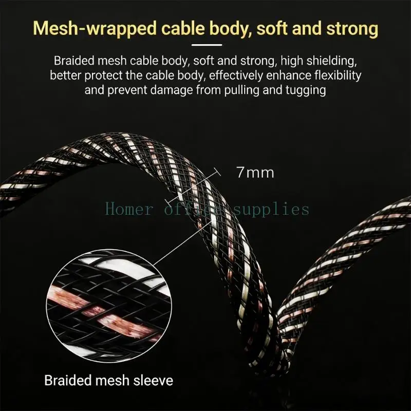 K43B Premium 1.5M Brown 3.5mm To Two Link Sound Cable For Quality Systems