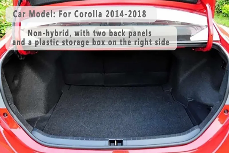 الحصير سيارة جذع السجاد لتويوتا كورولا XI 11th E170 2014 2015 2016 2017 2018 الملحقات الداخلية منصات مقاومة للماء السجاد