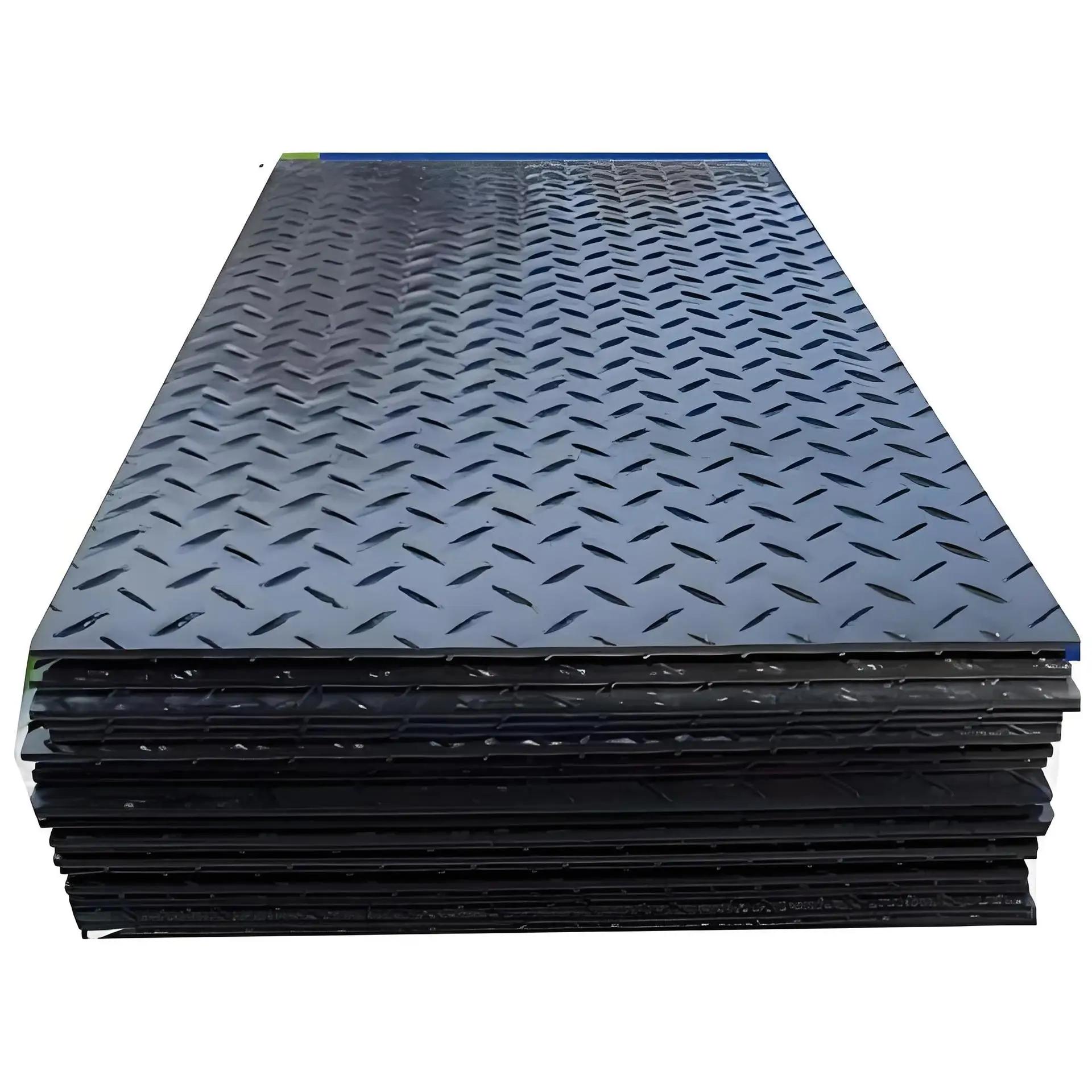 Temporary paving to quickly  non-slip and polymer polyethylene road substrate without deforming the UPE road substrate