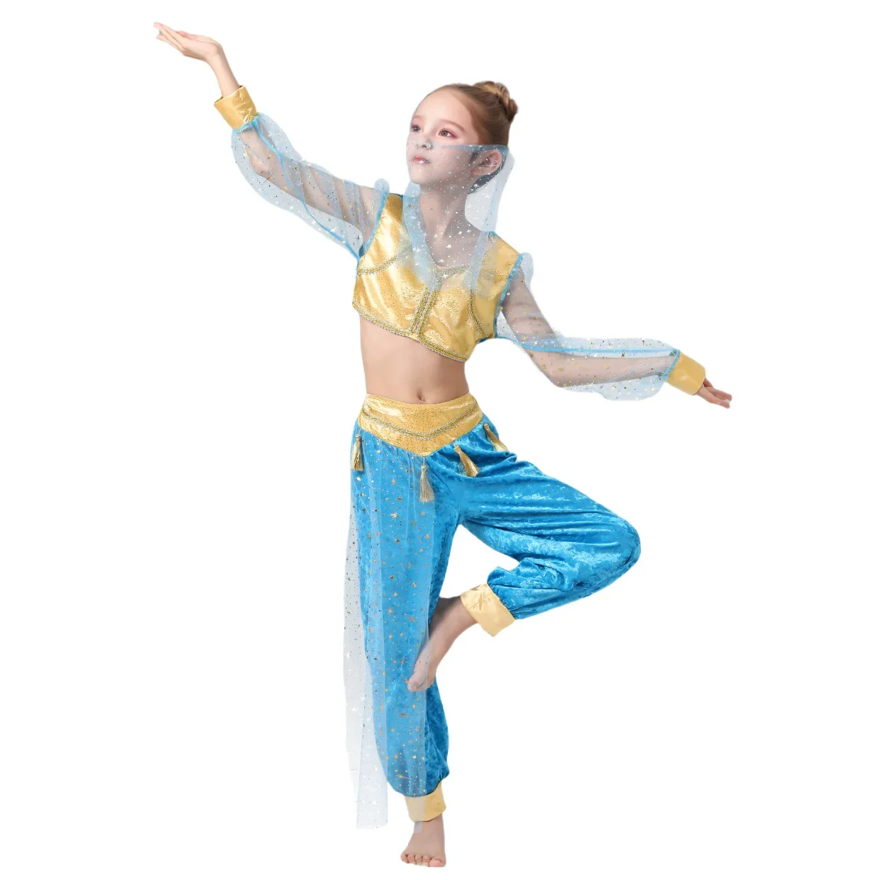 Costume de Princesse Jasmine pour Enfant, Vêtement de Spectacle de brevsur Scène