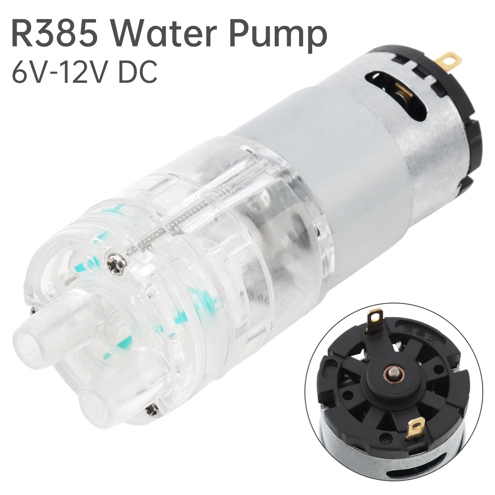 

R385 Mini Water Pump 6V-12V High Temperature Resistance Diaphragm Self Priming Pump for Tea Stove Fish Tank Water Pump