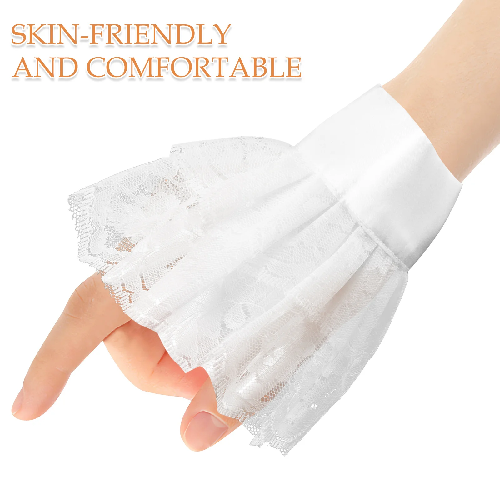 1 مجموعة لوليتا الدانتيل مجموعة الأزهار المشذبة كشكش طوق كم مع الدانتيل الأصفاد المعصم ل عصر النهضة زي حزب اللباس #6