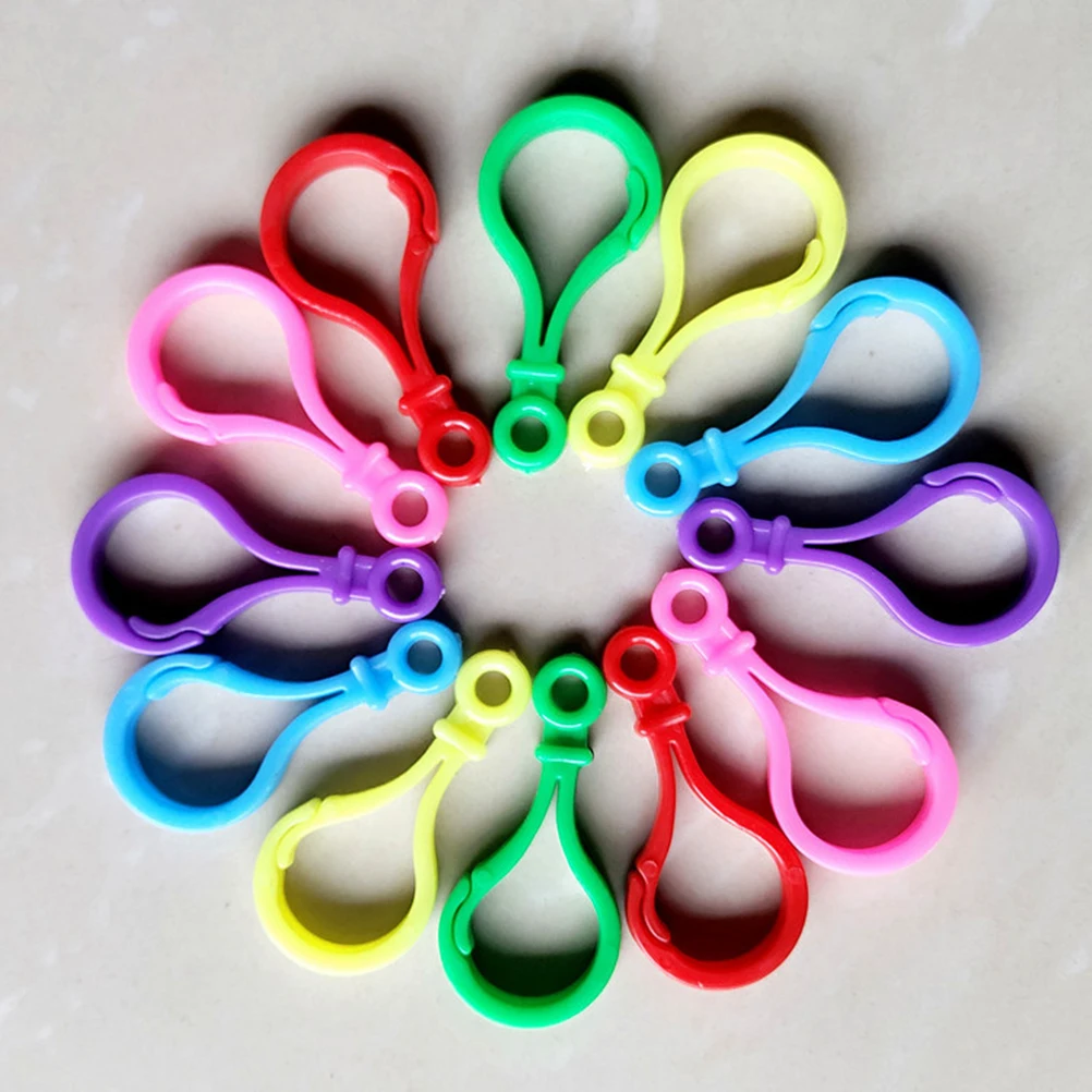 

100pcs Candy Hooks Plastic Lobster Clasps Creative Keychain Accessories Diy Jewelry Organizer Fun Decorative Hooks