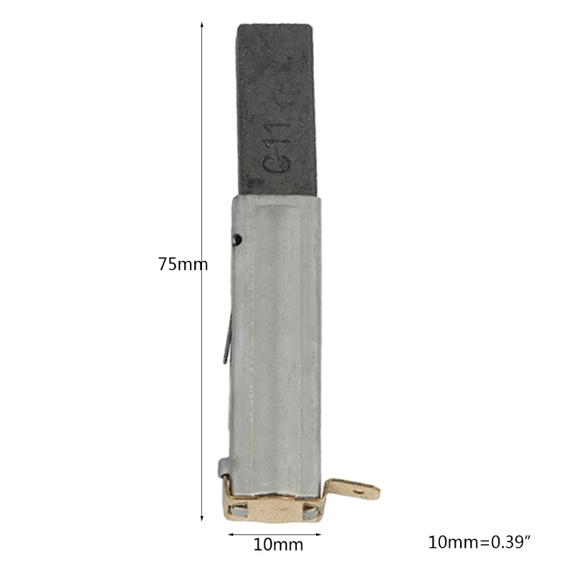 A escova carbono do motor do aspirador substitui peças reparo acessórios 75x10 mm