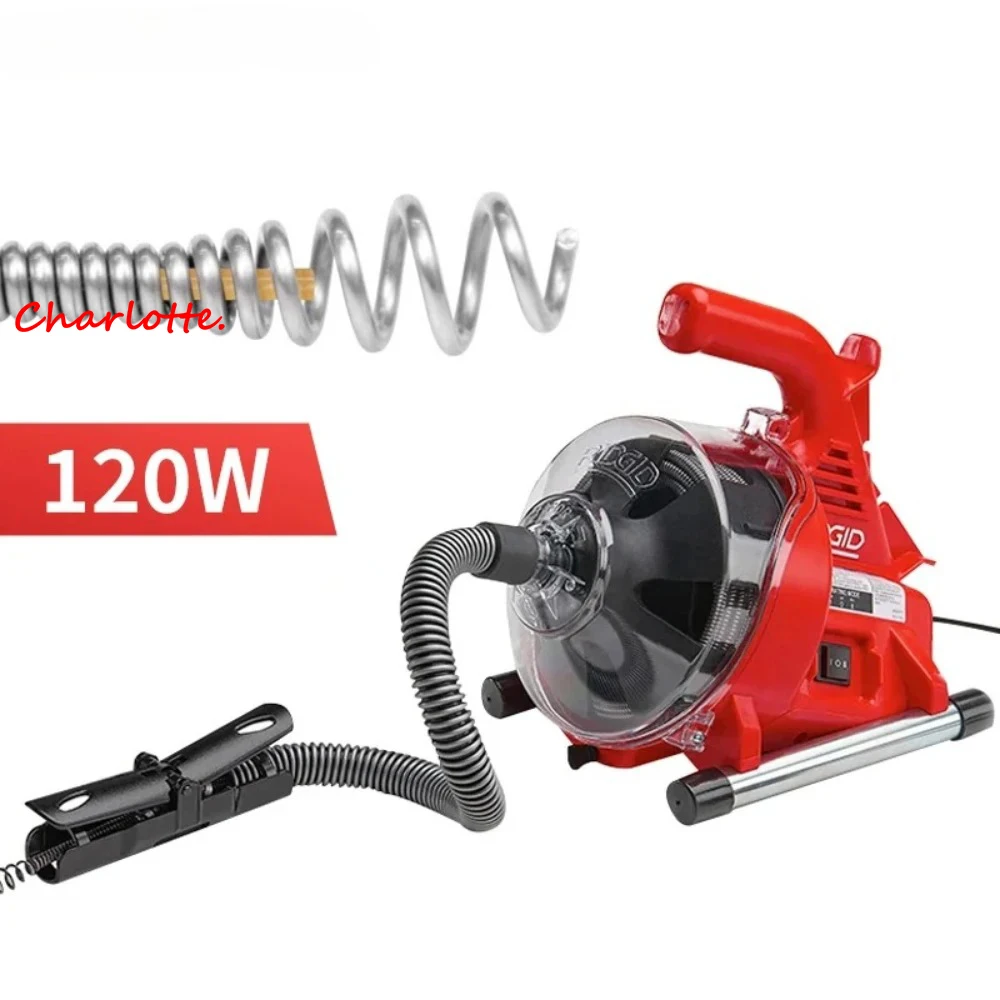 220V Electric Sewer Pipe Dredging Machine 19-28MM Cleaning Machine 120W Pipe Dredger Drain Cleaner for Toilet Kitchen