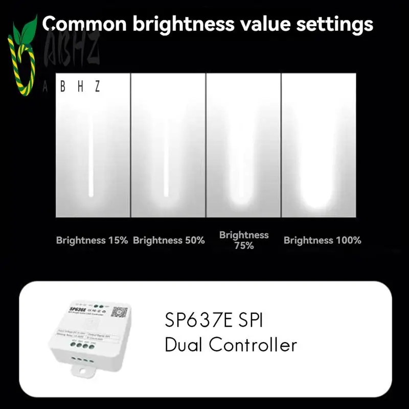 

ABHZ-And-SP637E Двойной контроллер SPI DC5-24V Поддержка сенсорного пульта дистанционного управления 2,4G