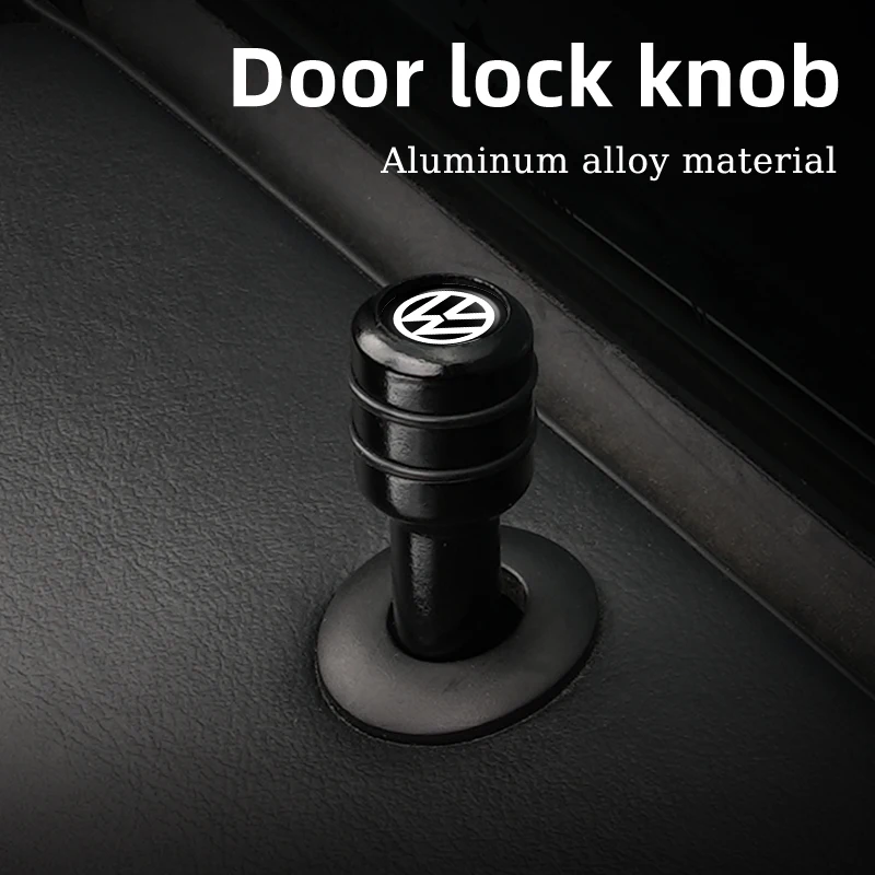 2/4Pcs Car Aluminum Alloy Door Lock Pins Rods Knobs For VW Polo GTI Golf Passat Scirocco Tiguan Jetta T-ROC Touareg Touran CC Sh