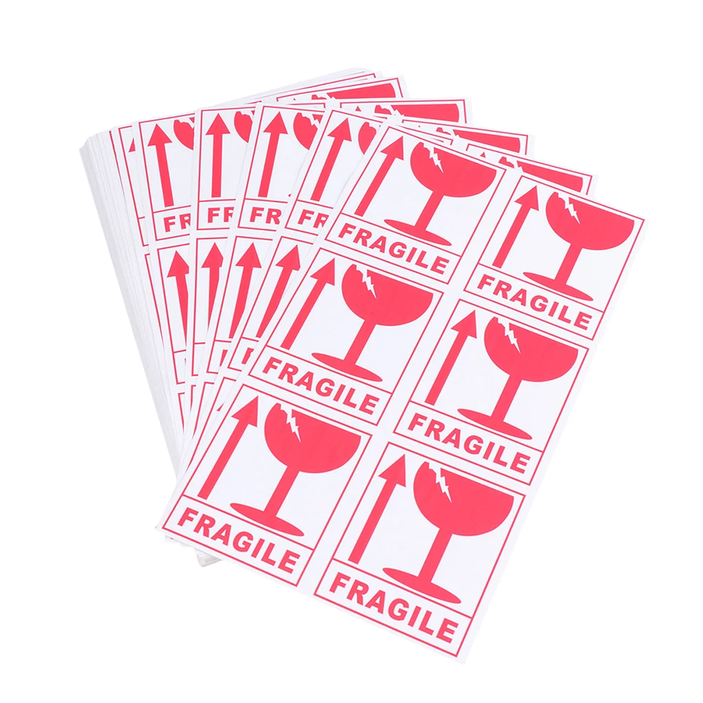 

Fragile Labels Warning Sticker Adhesive Sign 2 Packages Plate Strong Safe Transportation Household Office