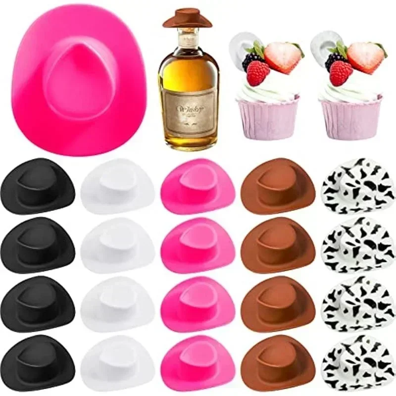 

10/30 Piece Mini Western Cowboy Hat Women's Cowboy Hat Doll Hat Plastic Cute Doll Party Decoration Accessories