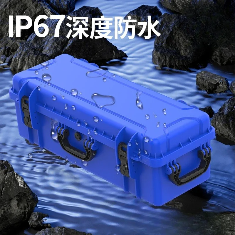 Long portable equipment storage box, large capacity tactical bow and arrow fishing rod protective box with wheels view 2