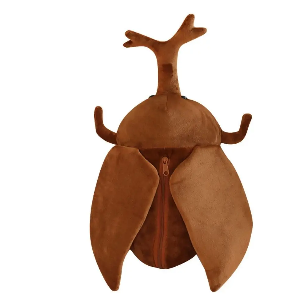Artificial Animal Insect Insect Backpack Soft Zipper Design Cicada Backpack Brown/Green Shoulder Bag